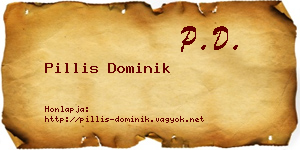 Pillis Dominik névjegykártya